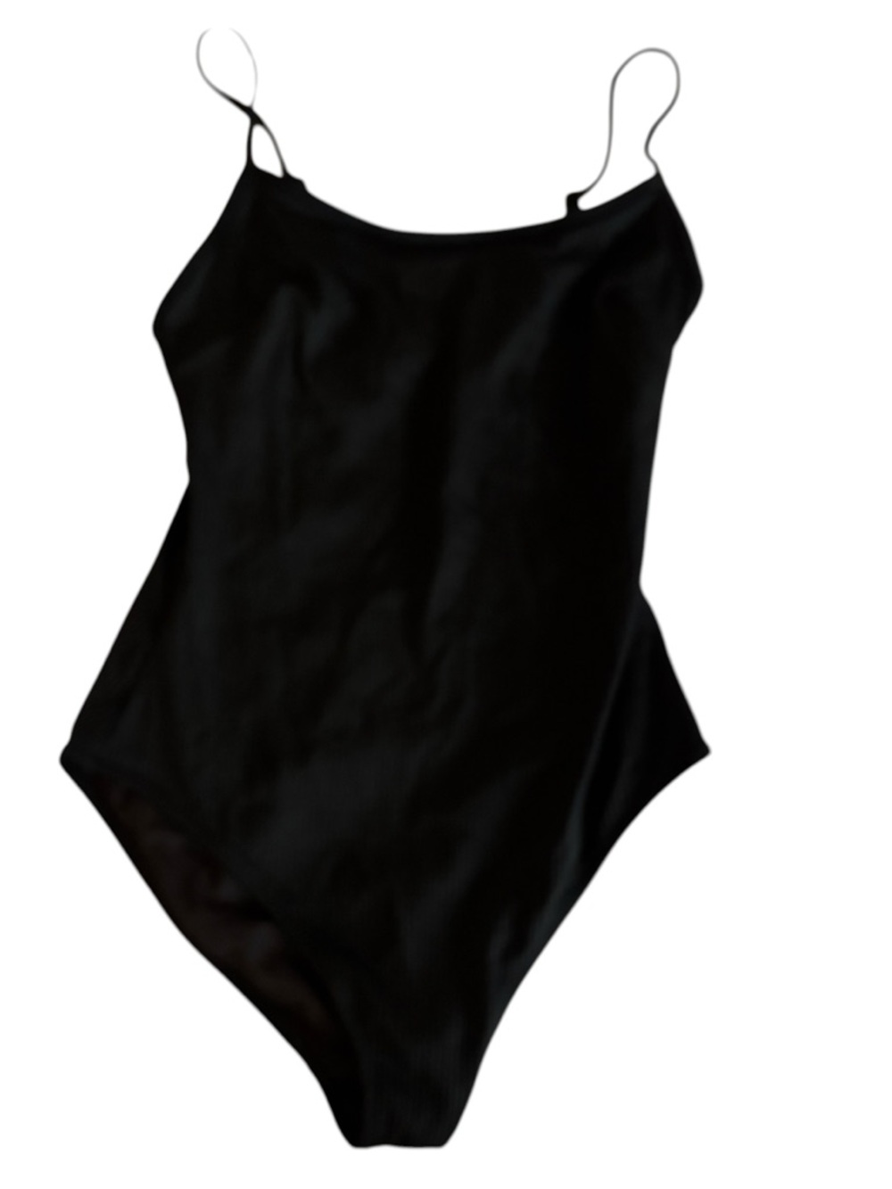 H&M Ribbed Black One Piece Swimsuit | Women’s Small | Minimalist Swimwear